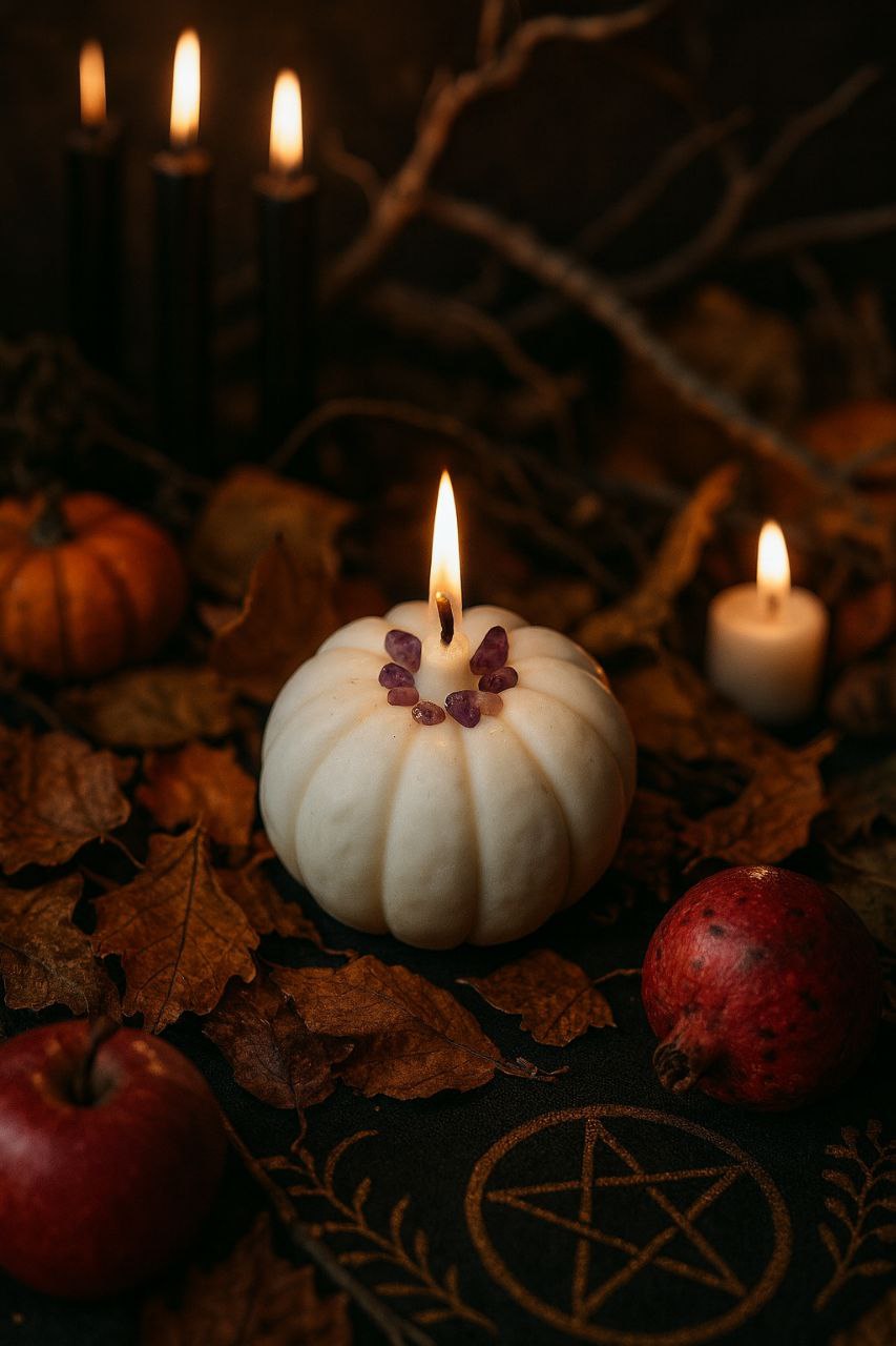 vela calabaza amatista